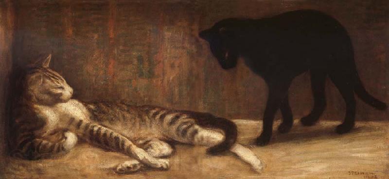 theophile-alexandre steinlen Chat et Chatte Germany oil painting art